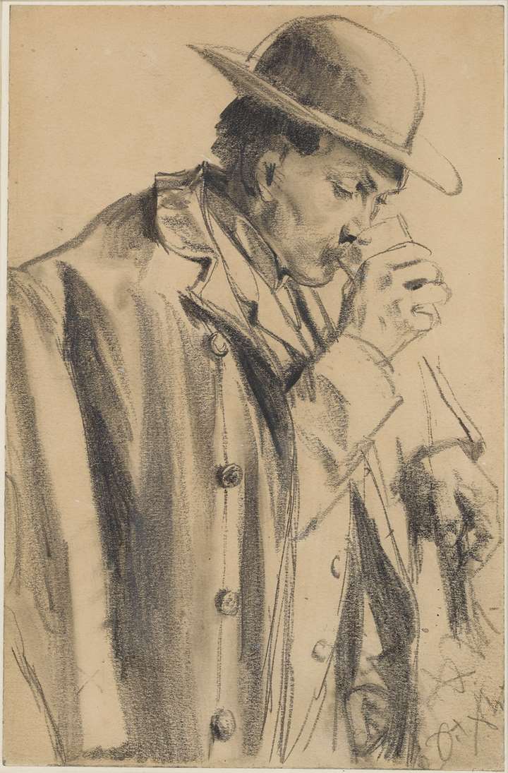 A Man Drinking